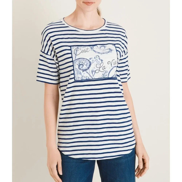 Chico’s Bandana Tee - Picture 1 of 9